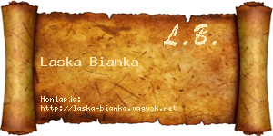 Laska Bianka névjegykártya