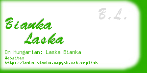 bianka laska business card